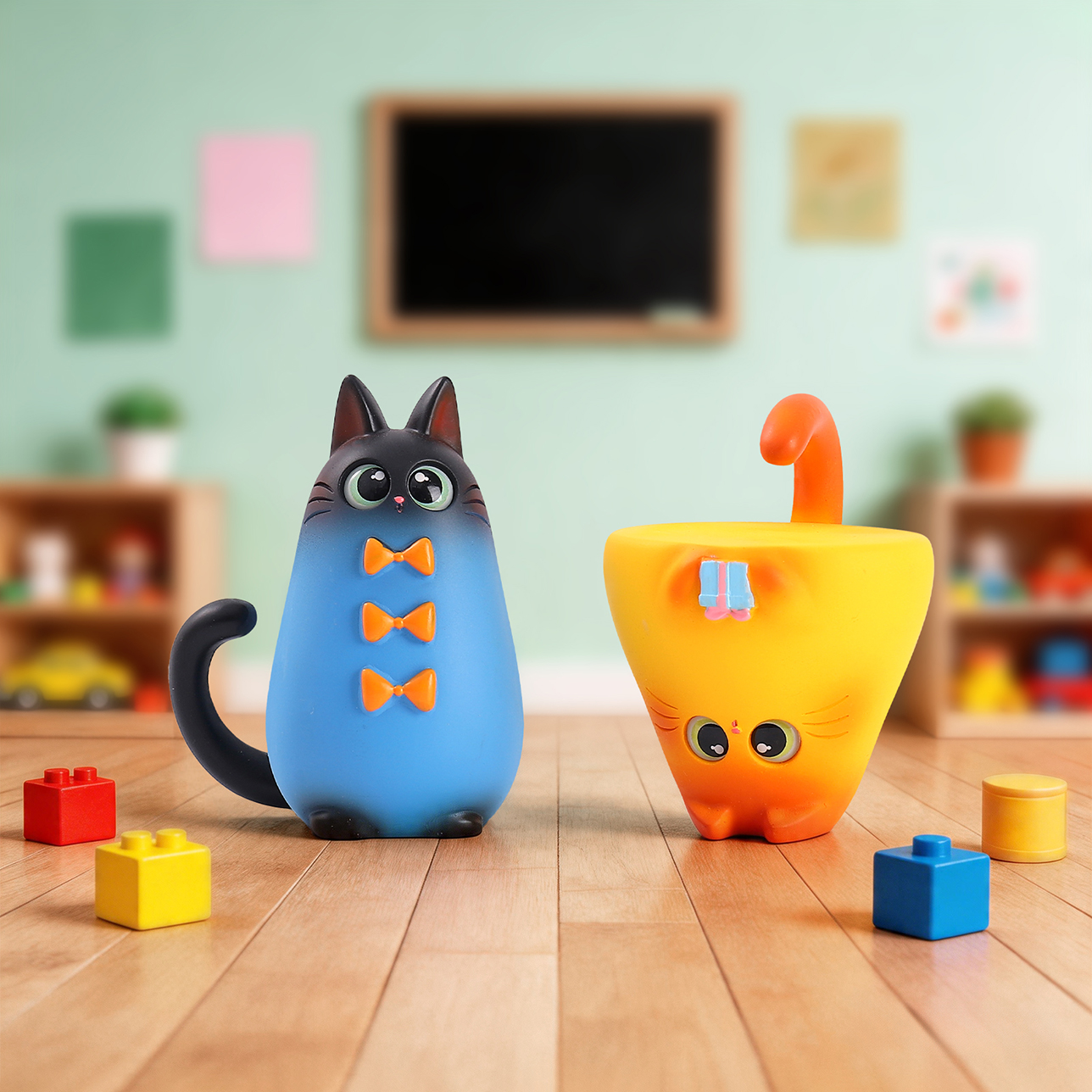 Meow Meow Blind box, cute cats, desktop ornaments, resin handicrafts, trendy toys, figurines, home decoration Application Scenario