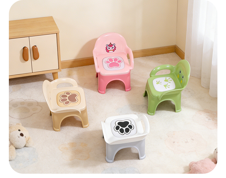 [OSEO] 26Q3#X9191 colorido dibujos animados niños llamada silla de llamar asiento del bebé juguete de jardín de infantes silla de ocio silla de aprendizaje para niños muebles para niños pic 17