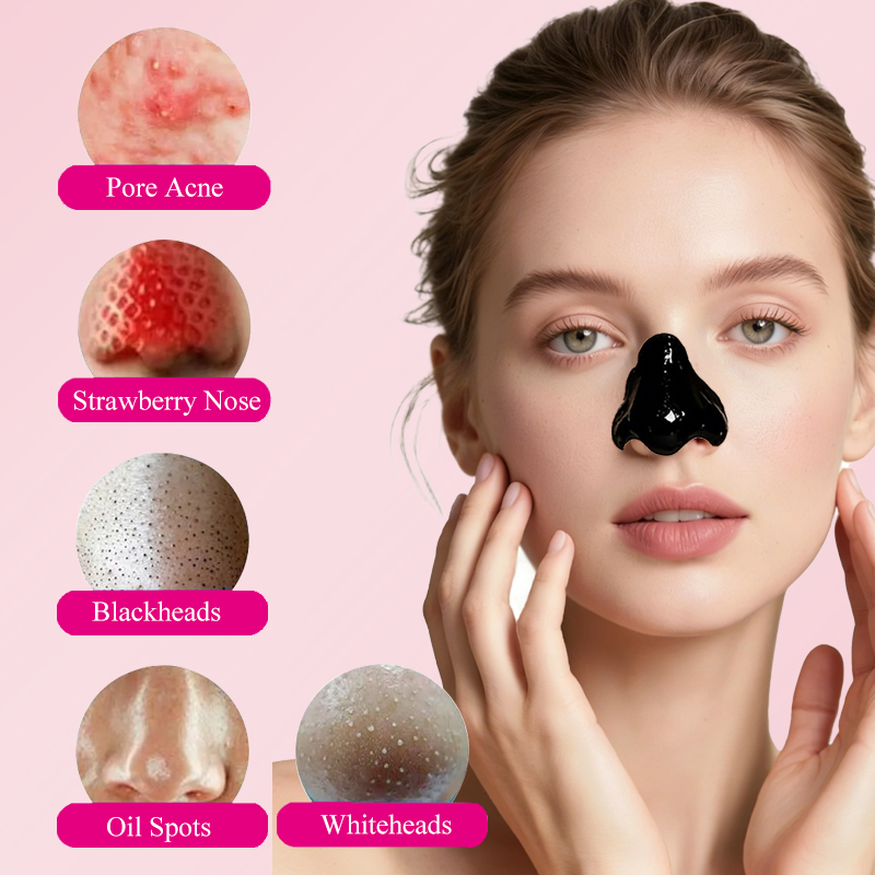 DEAR SHE Bamboo Charcoal Deep Cleaning Nasal Mask cleans the tip of the nose, removes blackheads and whiteheads, cross-border wholesale details Picture