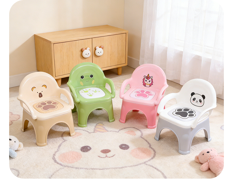 [OSEO] 26Q3#X9191 colorido dibujos animados niños llamada silla de llamar asiento del bebé juguete de jardín de infantes silla de ocio silla de aprendizaje para niños muebles para niños pic 15