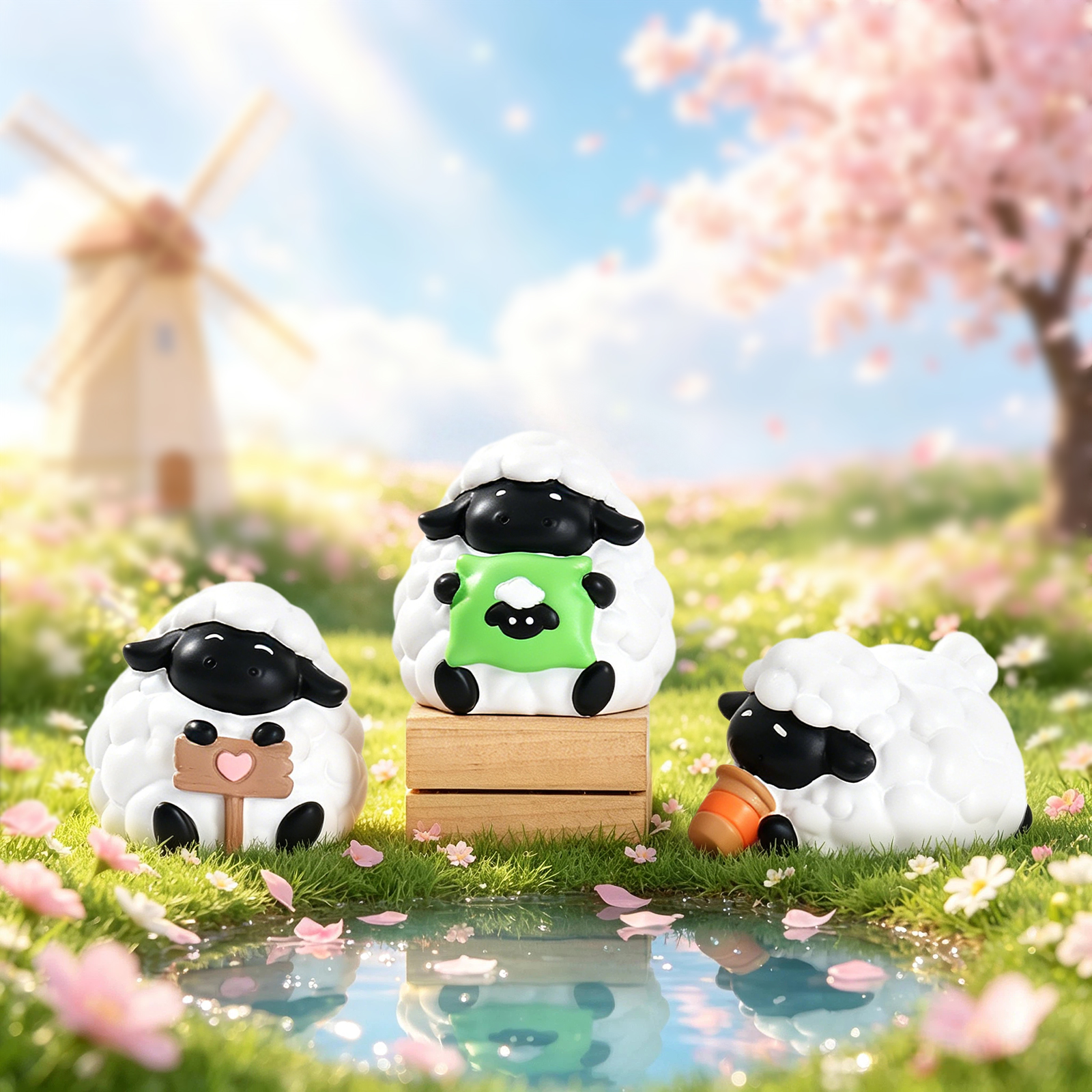 Miaomiao Lam Cloud Messenger Blind Box, Cute Year of the Goat Gift, Creative table decoration, Year of the Goat home decoration Specification image