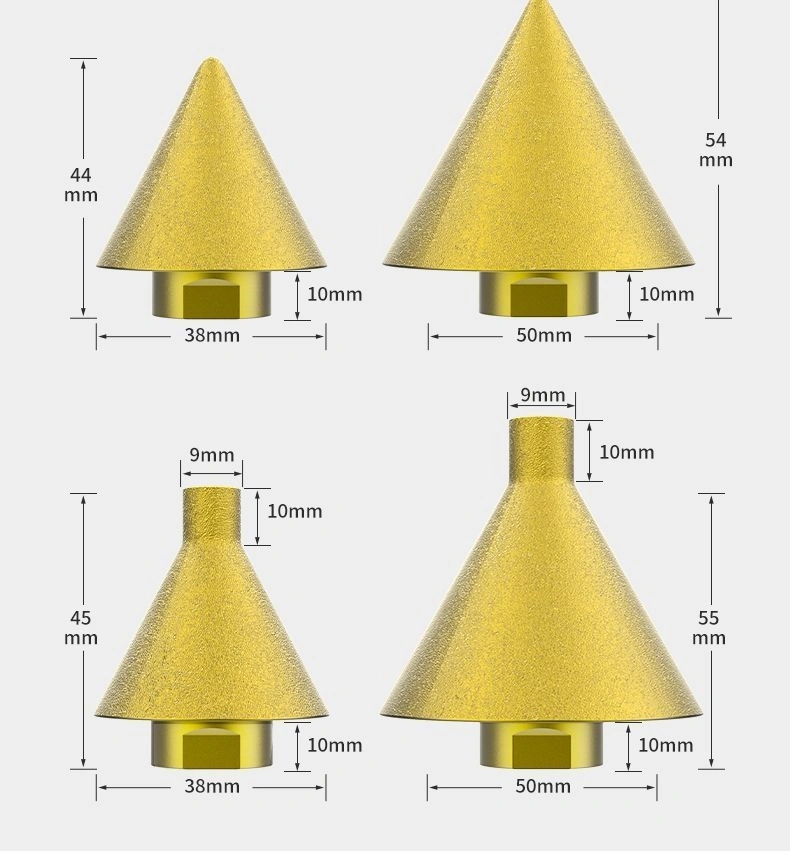 Diamond chamfering machine, umbrella-shaped grinding head, tile marble quartz stone, hole reaming machine, electric drill, Angle grinder, conical drill bit detail image 9