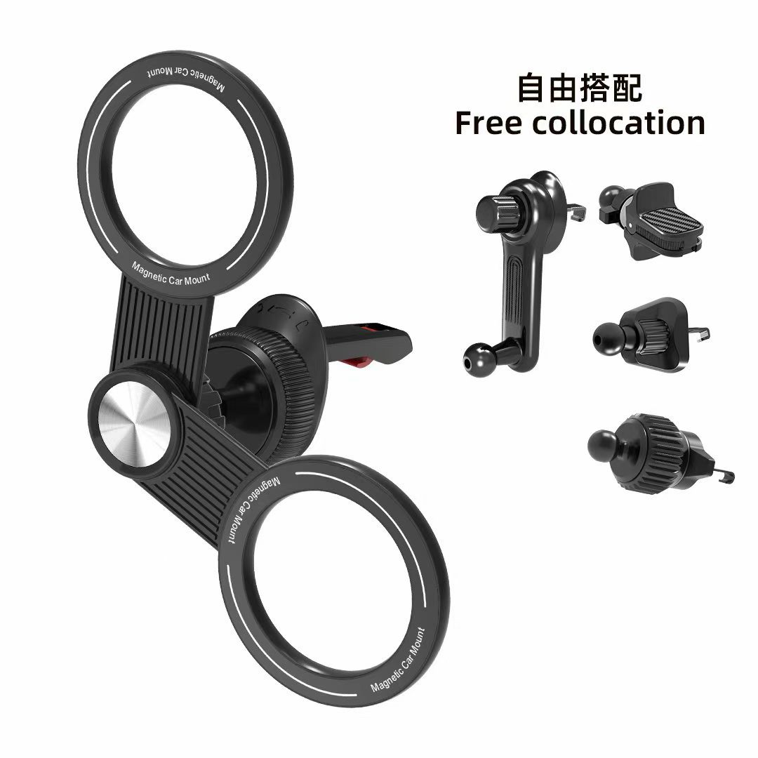 Nuevo coche de succión magnética teléfono móvil soporte de salida de aire adecuado para 360 grados de rotación coche teléfono móvil soporte fijo