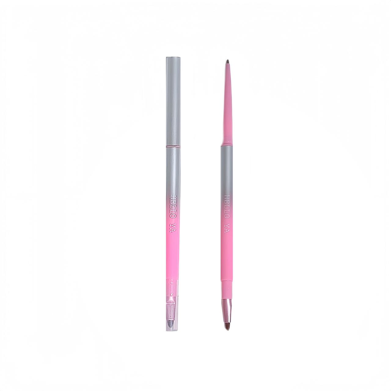 Hello ya's angled eyeliner and eyebrow pencil features a double-tip blade design that is waterproof, sweat-proof, and ensures long-lasting makeup without smudge Item Picture