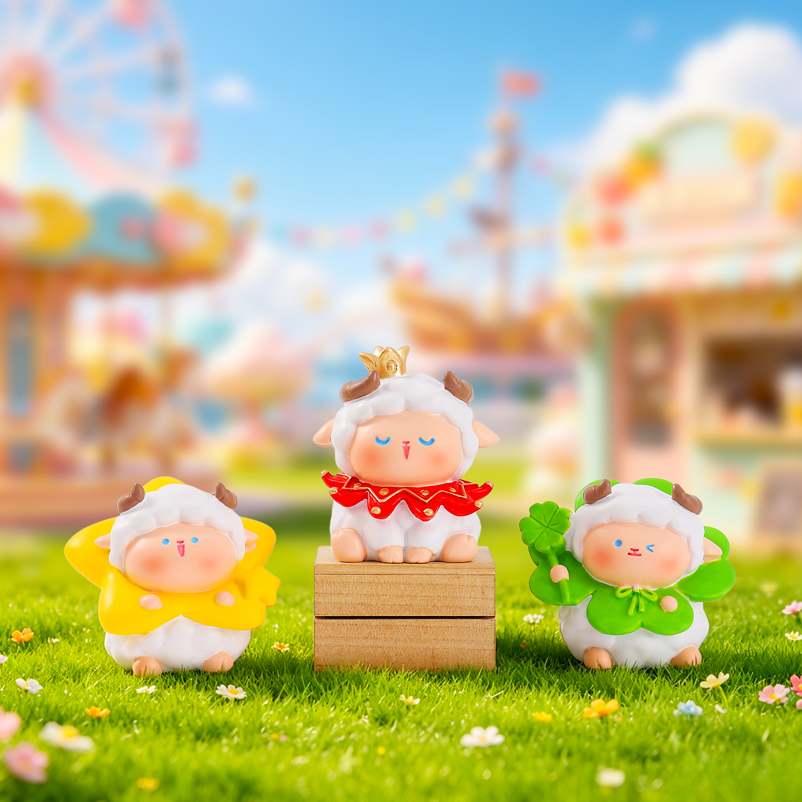 Miaomiao LAM's Wonderful Adventure Blind Box Cartoon Year of the Goat Desktop Decorative item Creative resin handicraft Specification image
