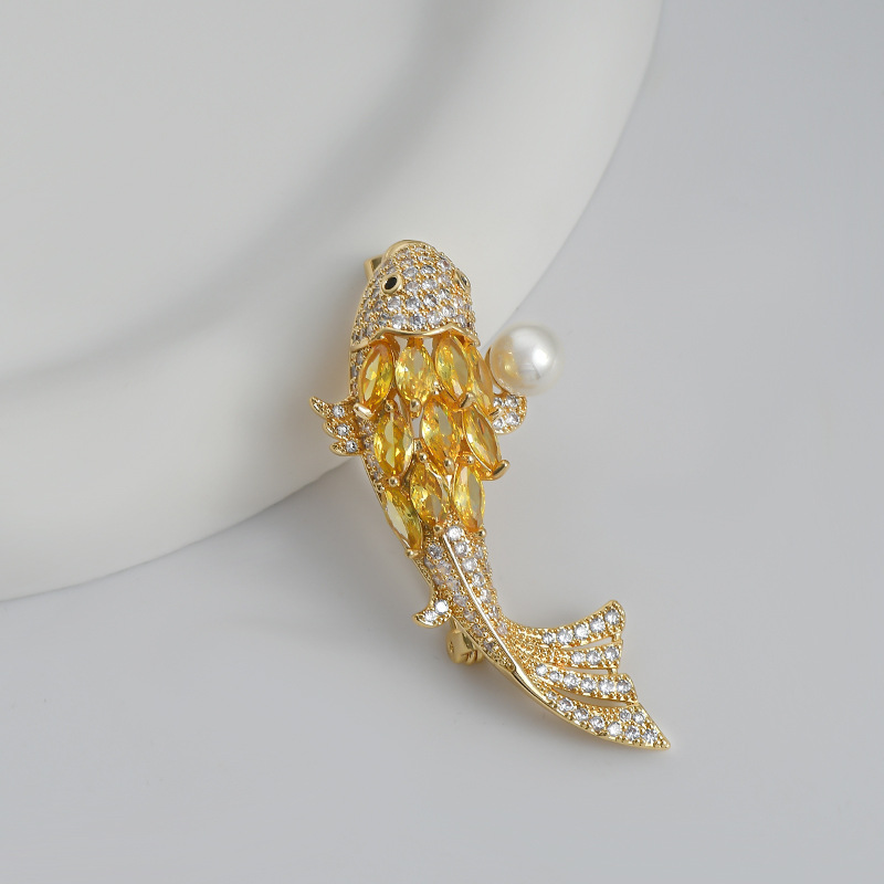 New chinese heavy industries koi broche mujer full drill rico corpete traje abrigos accesorios regalos Application Scenario