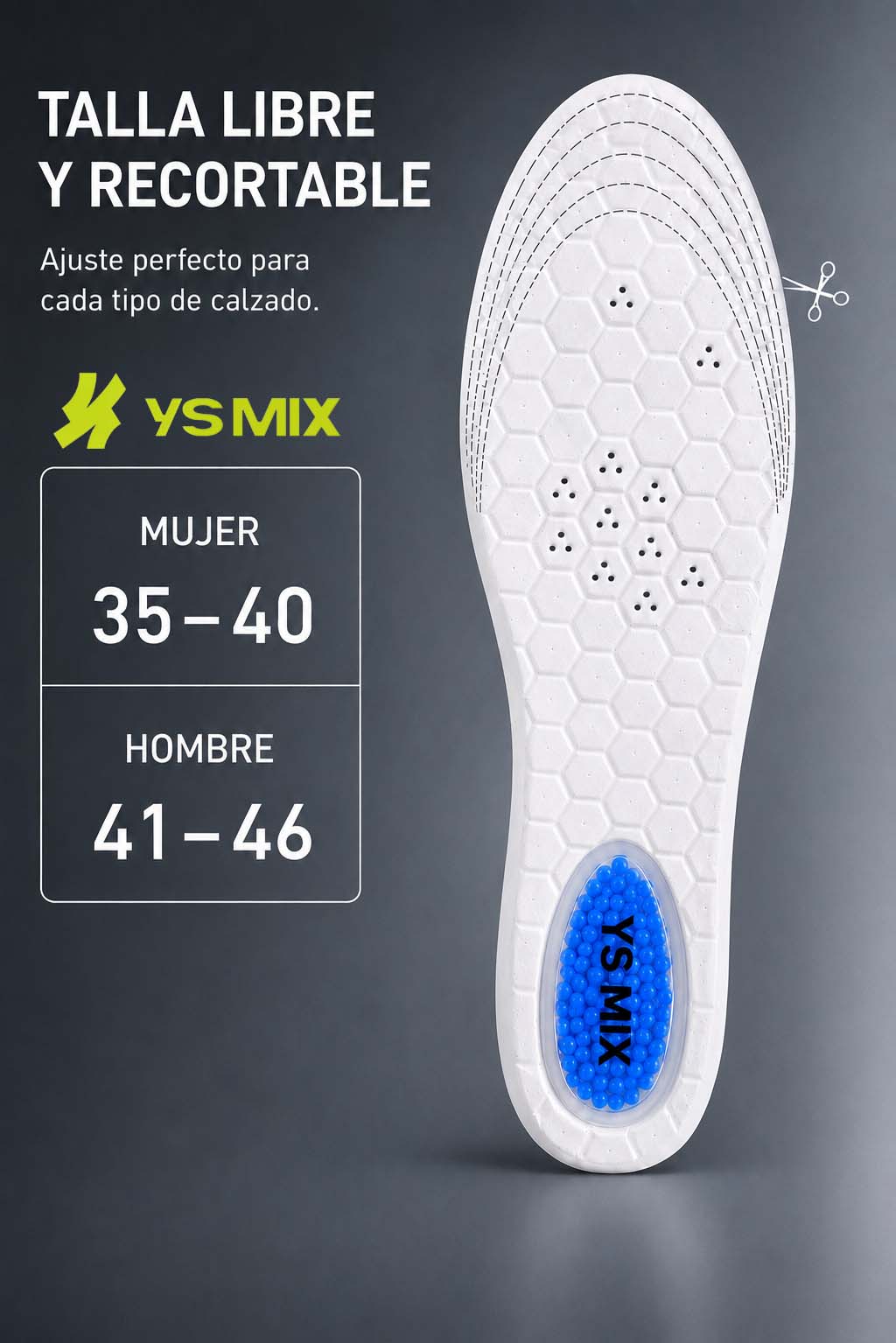 602 PU high-elasticity air cushion hexagonal insole Application Scenario