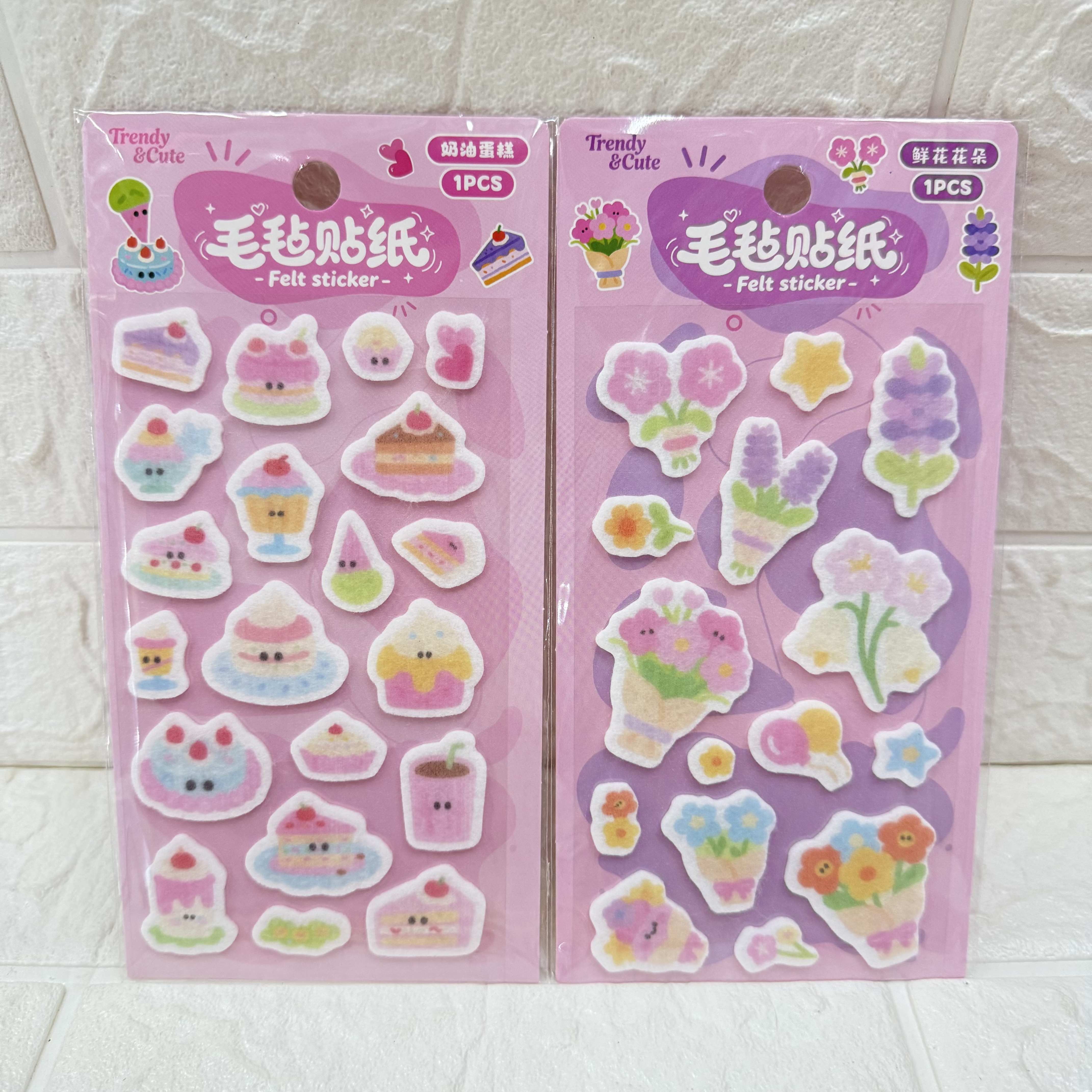毛毡卡通3D立体贴纸 可爱diy手机装饰贴画手账毛毡立体装饰贴纸