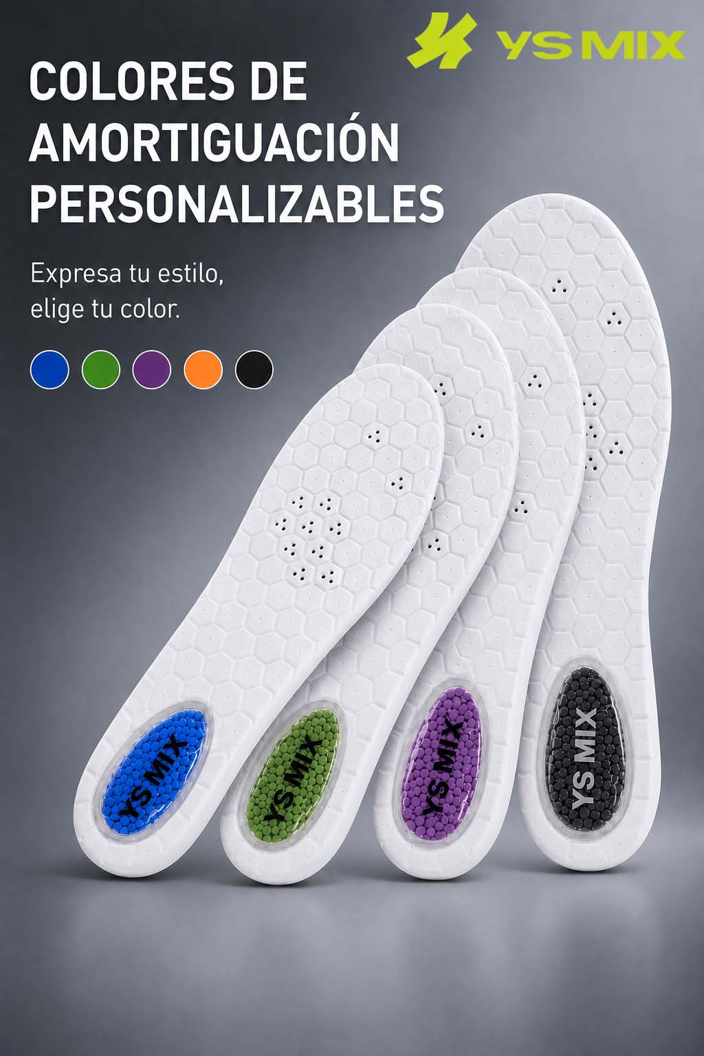 602 PU high-elasticity air cushion hexagonal insole Specification image