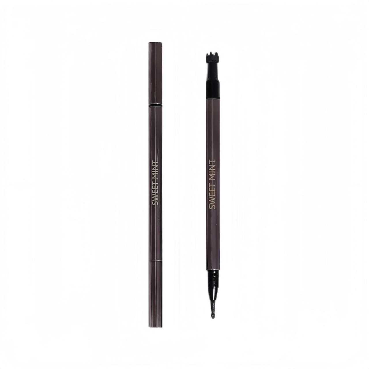 Dark brown double-headed freckle pen, hand back color trial makeup effect display, multi-color packaging portable natural makeup tool Item Picture
