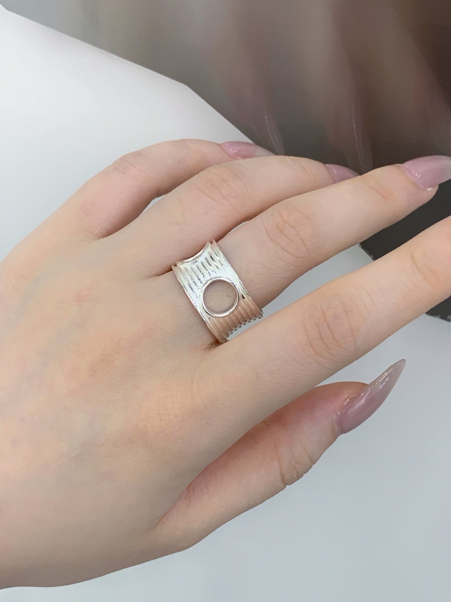 S925 anillo calado de plata de ley details Picture