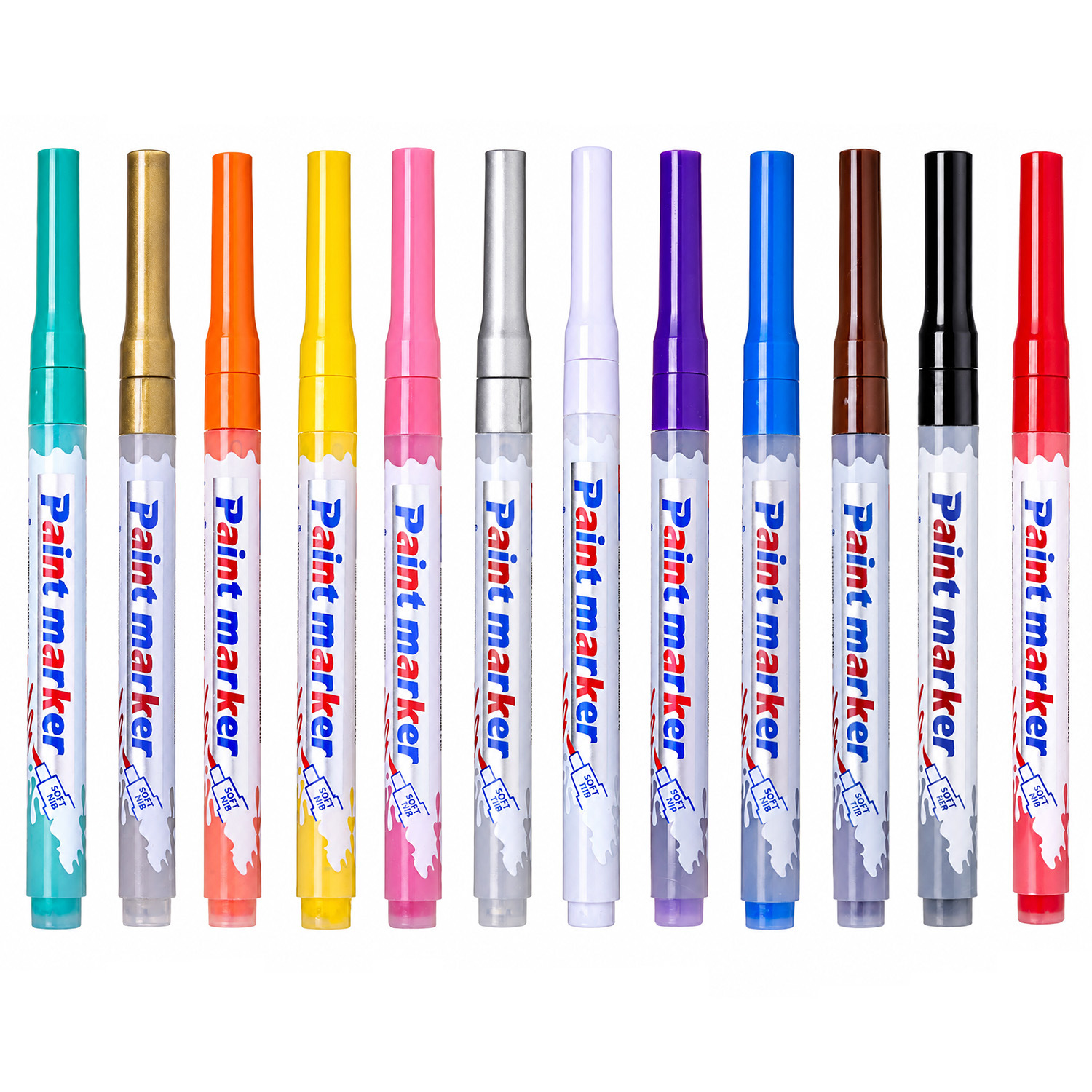 Letui LT-1202-12 pluma de pintura de punta suave resistente al agua resistente a altas temperaturas no es fácil de perder color reponer la pintura pluma DIY taza de agua pintura marcador set Item Picture