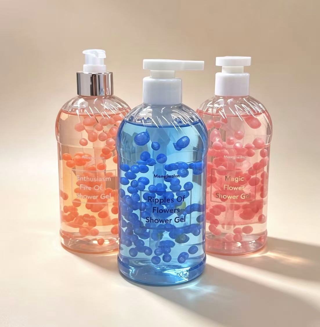 Three colors of Pearl Burst bead body wash are available, with a large capacity of 500ml