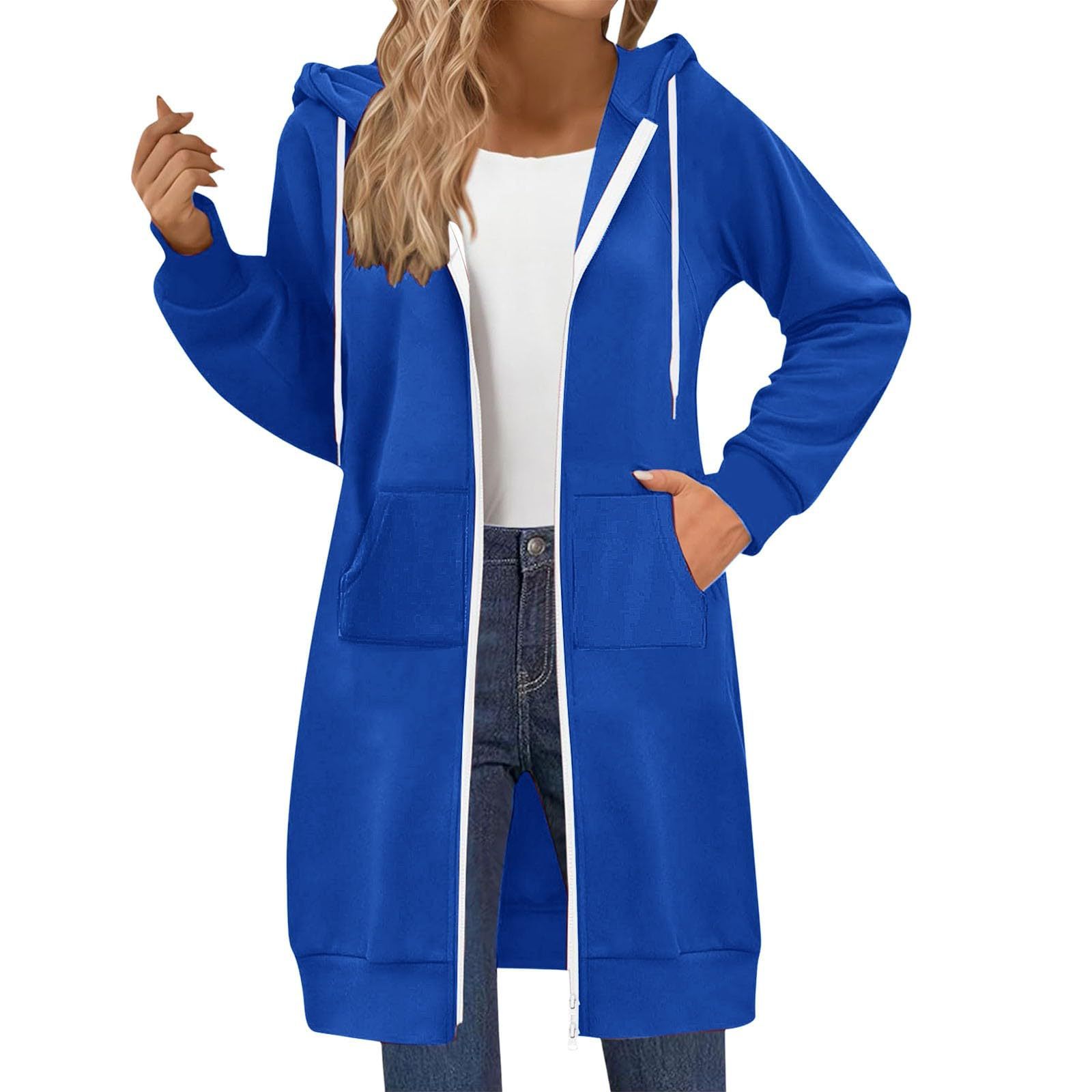 In the autumn of 2026, Amazon cross-border offers a new hooded zipper hoodie for women in mid-length, casual and loose jackets