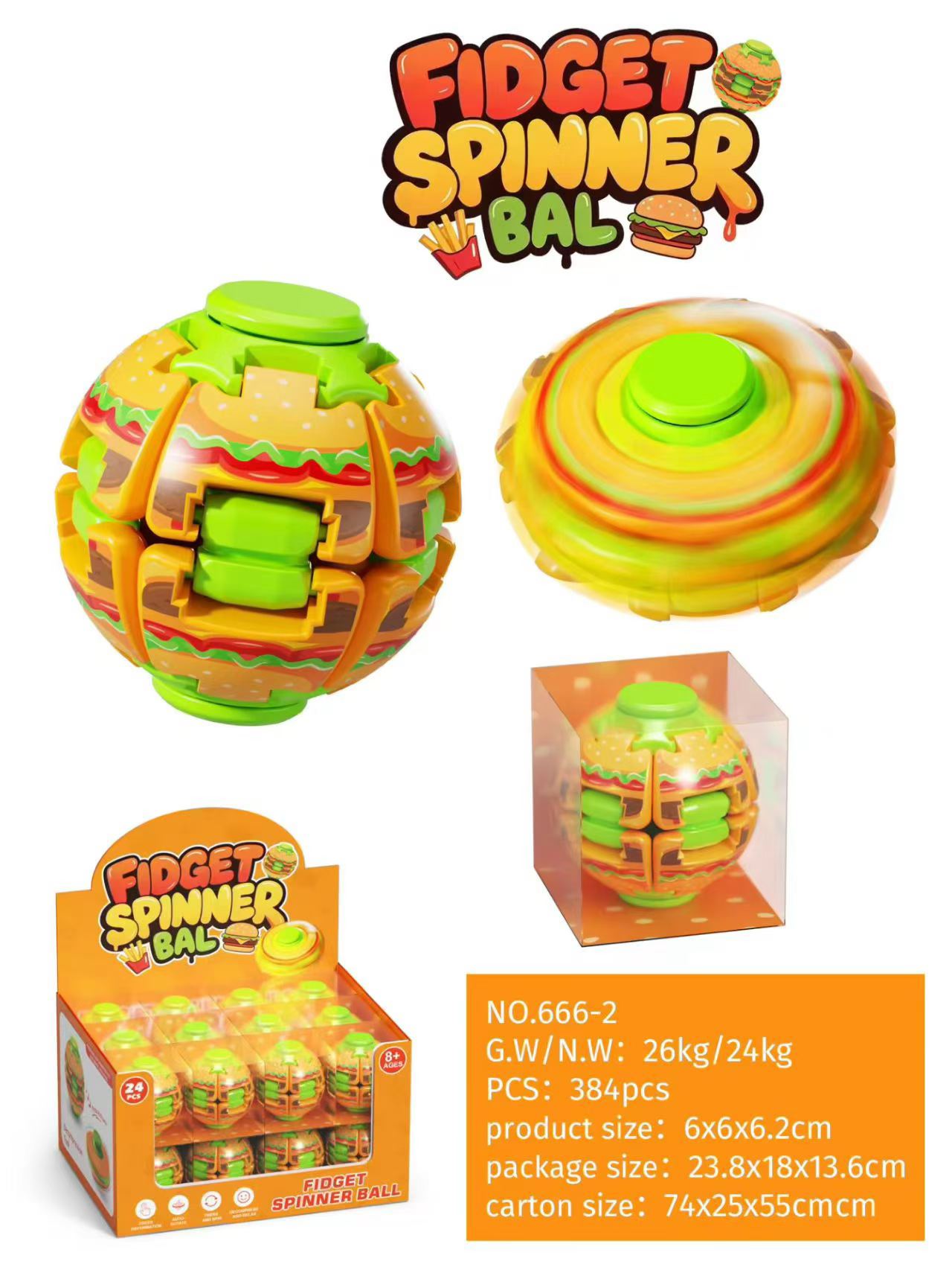 Cross-border bestseller, stress-relieving spiral fingertip button gear ball toy, multi-color vortex three-dimensional decorative item, 3D printed toy Specification image