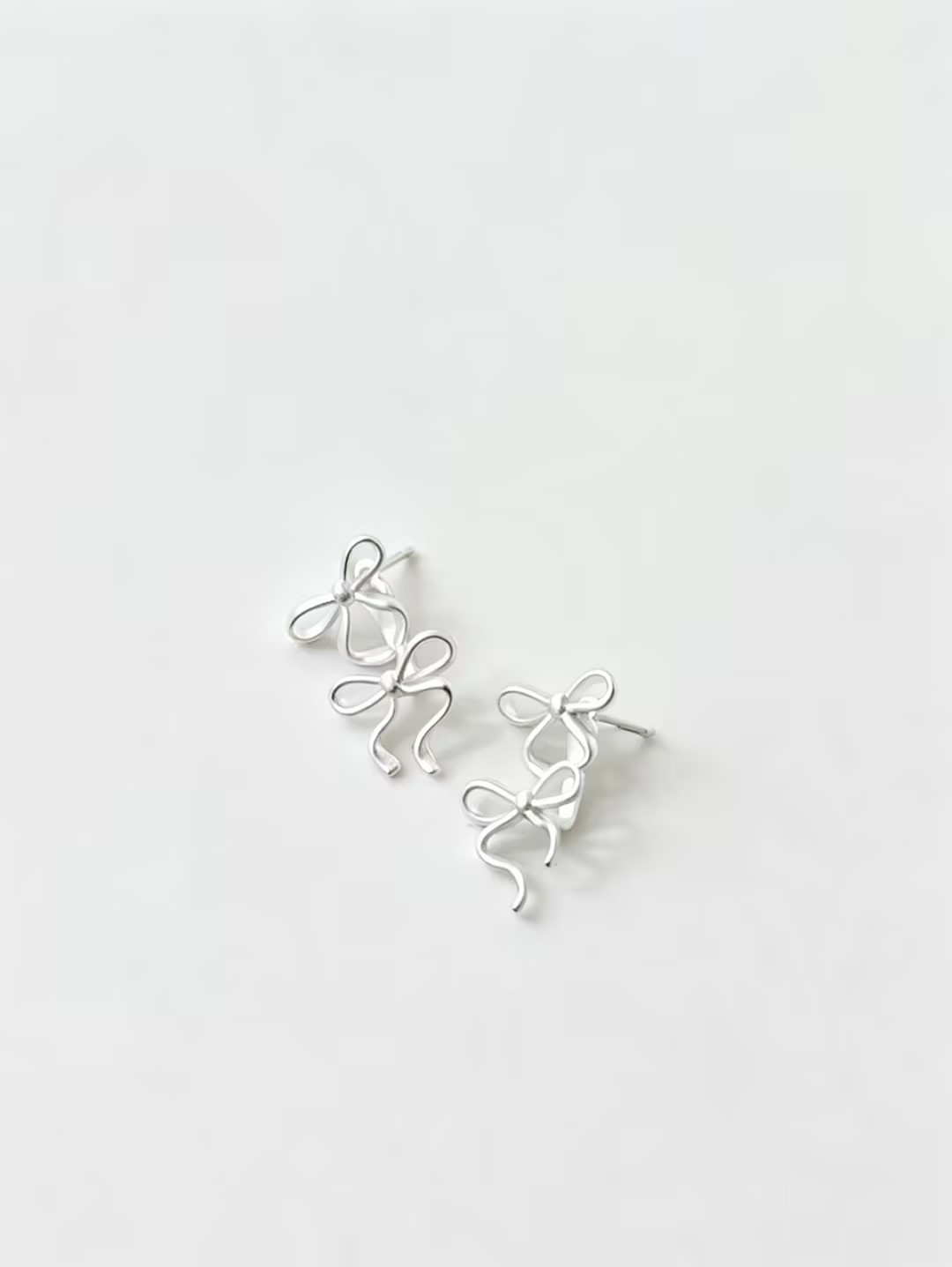 S925 قطعة من فضية صافية من الآذان الأقراط Item Picture