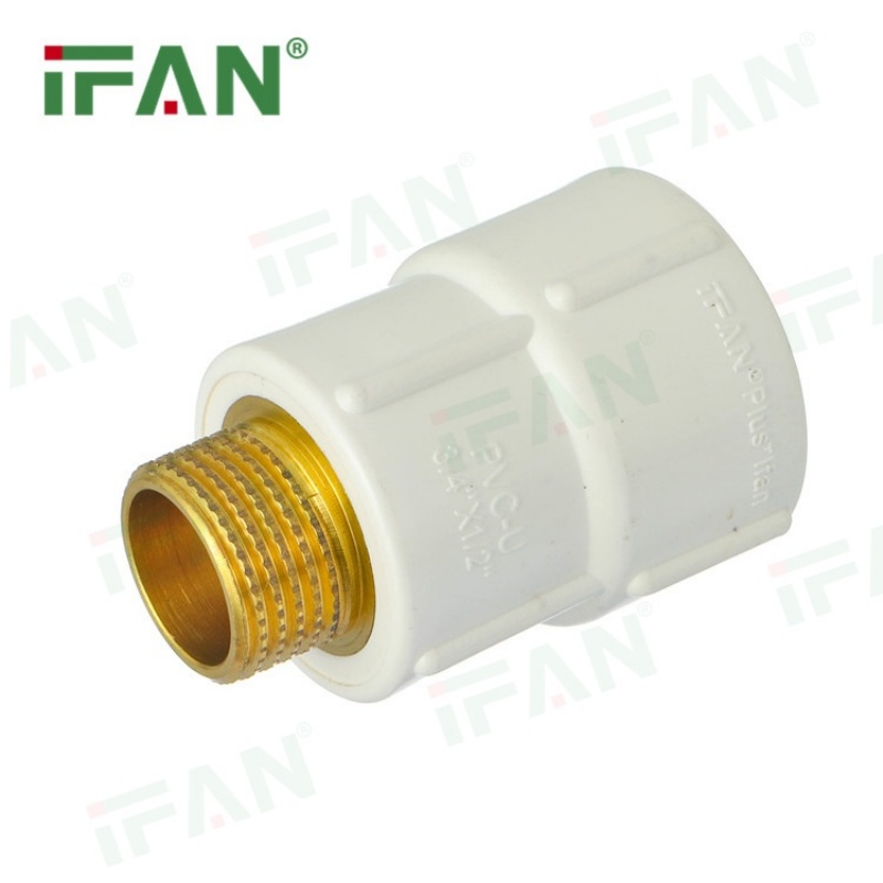 Factory Price IFAN UPVC Pipe Fittings Brass Male Adapter Specification image