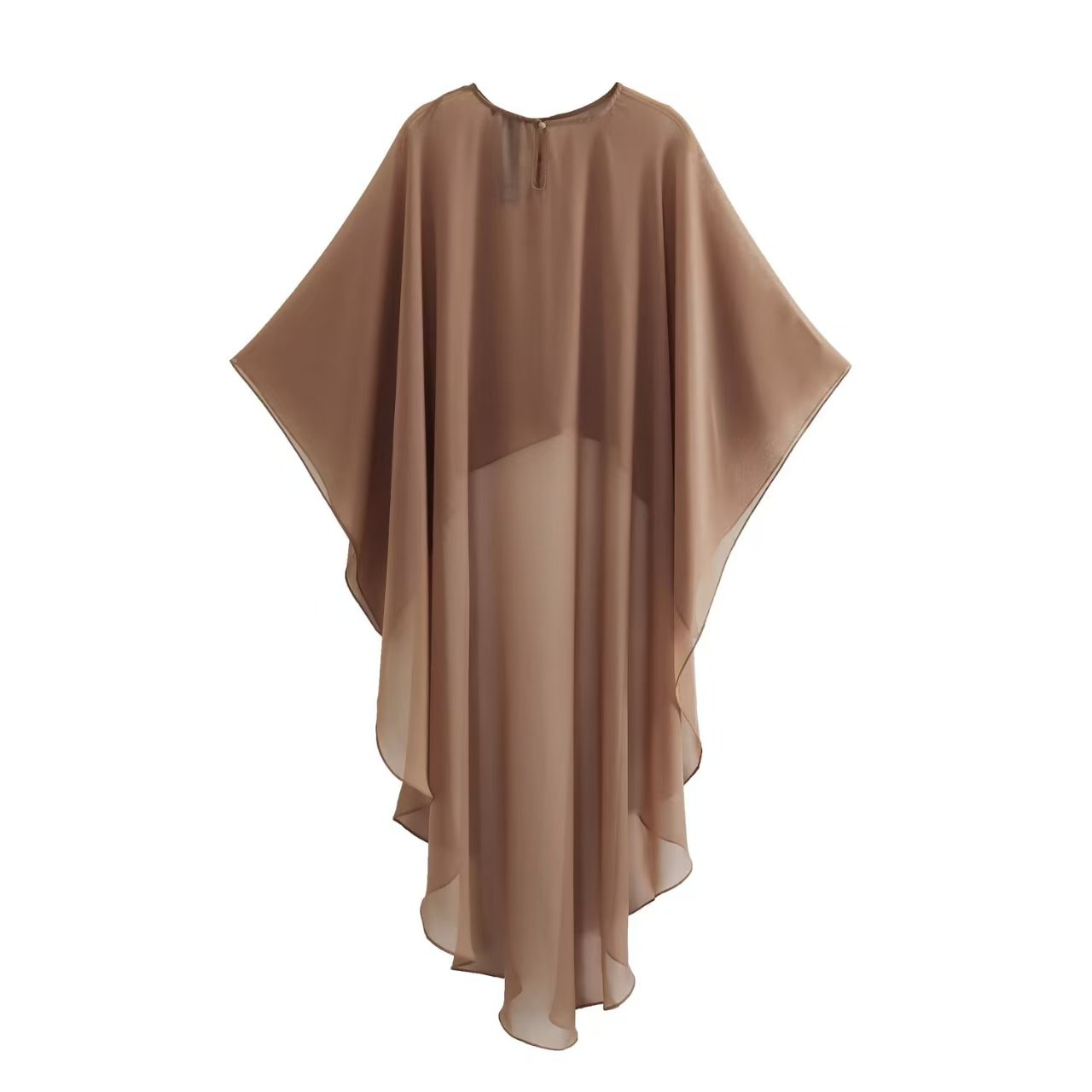 2026 Spring New Women's collection: Asymmetrical chiffon cape coat in European and American style Application Scenario