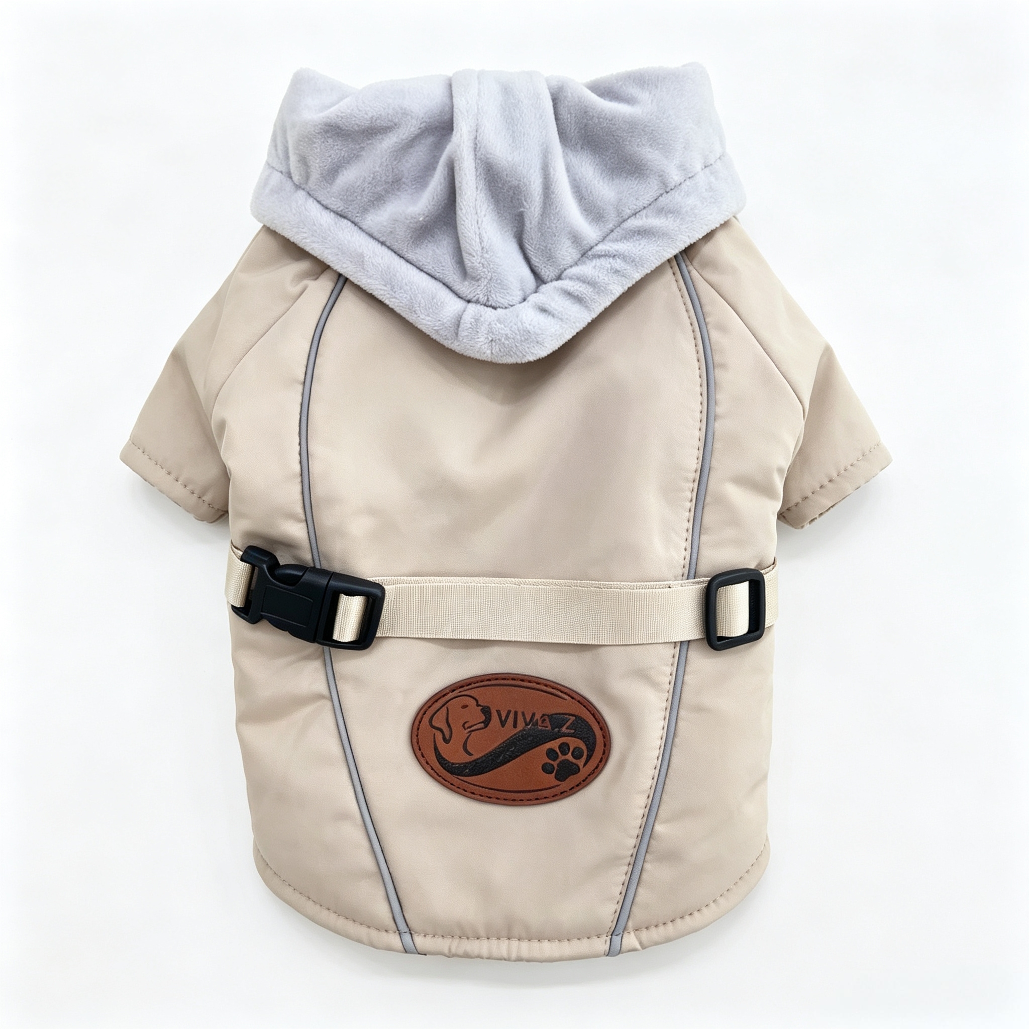 Pet autumn and winter cotton-padded jacket with drawstring, dog hooded coat, small and medium-sized dog teddy bichon, windproof and warm dog clothes Specification image