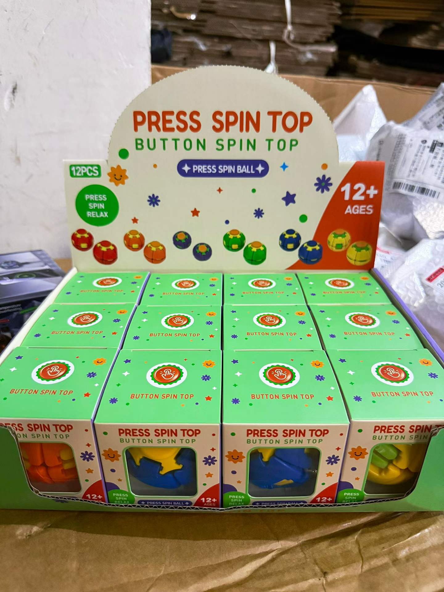 Cross-border bestseller, stress-relieving spiral fingertip button gear ball toy, multi-color vortex three-dimensional decorative item, 3D printed toy detail image 4