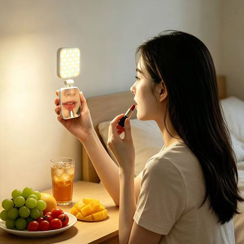 Mobile phone magnetic suction fill light, built-in beauty mirror fill light, portable photo folding beauty light, live streaming atmosphere light detail image 4