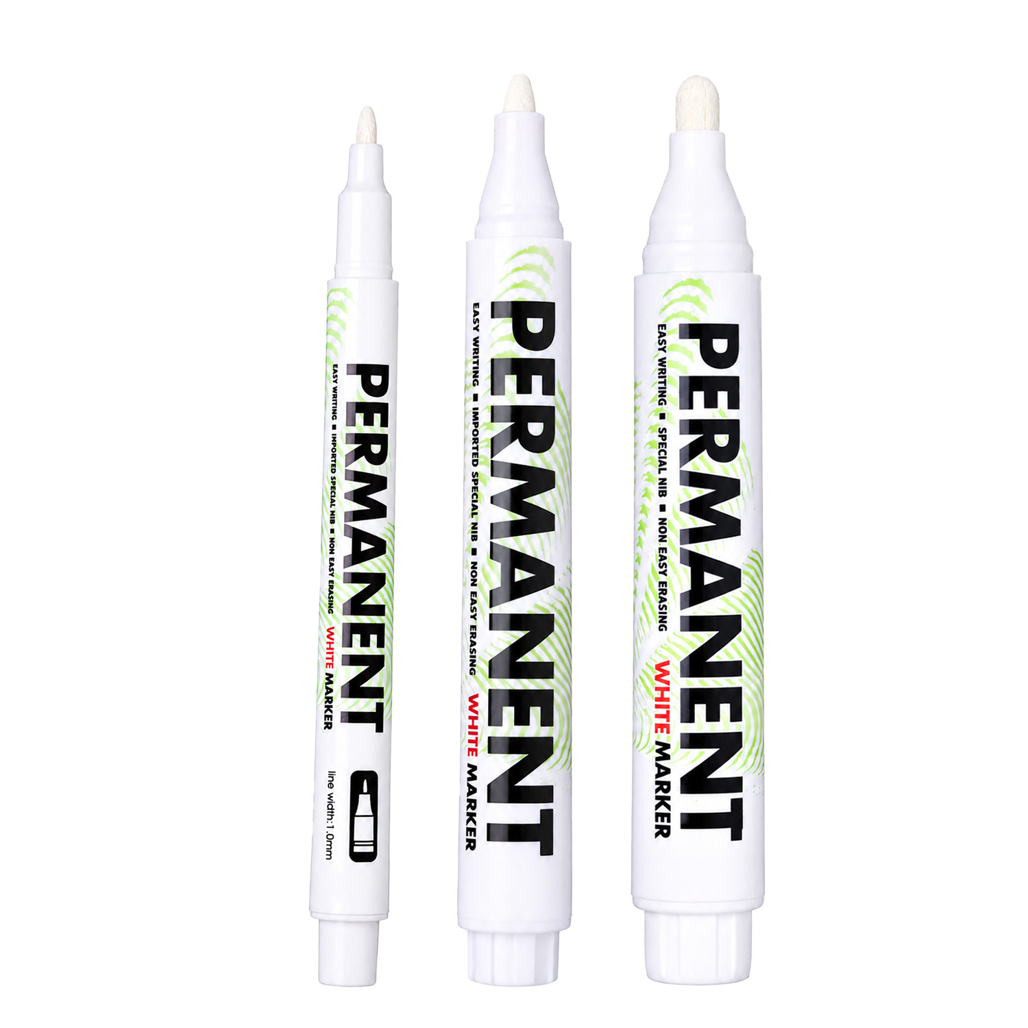 Letu PM9925 large-capacity white marker pen, oil-based, quick-drying, non-fading, thick tip, smooth ink dispensing, industrial marker pen Item Picture