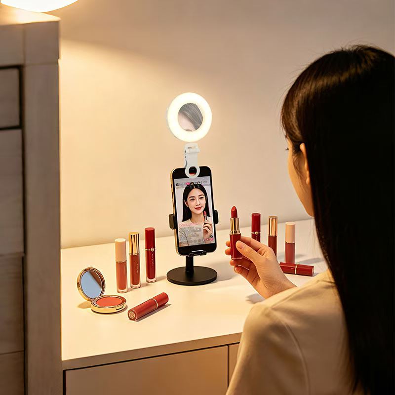 Mobile phone magnetic suction fill light, makeup mirror, portable pocket light, selfie light, live streaming video, photo beauty light, cross-border