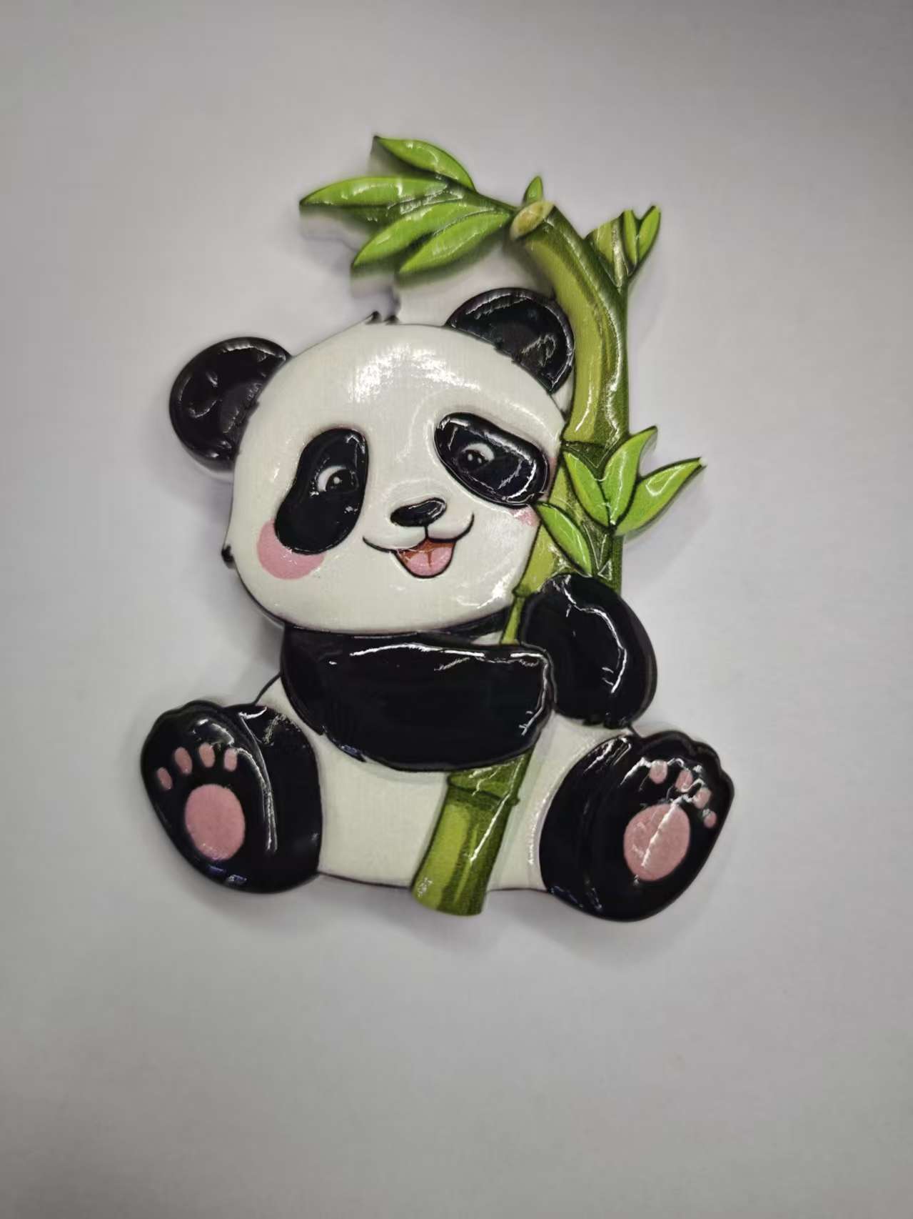 "National trend green bamboo panda simulation fridge magnet.