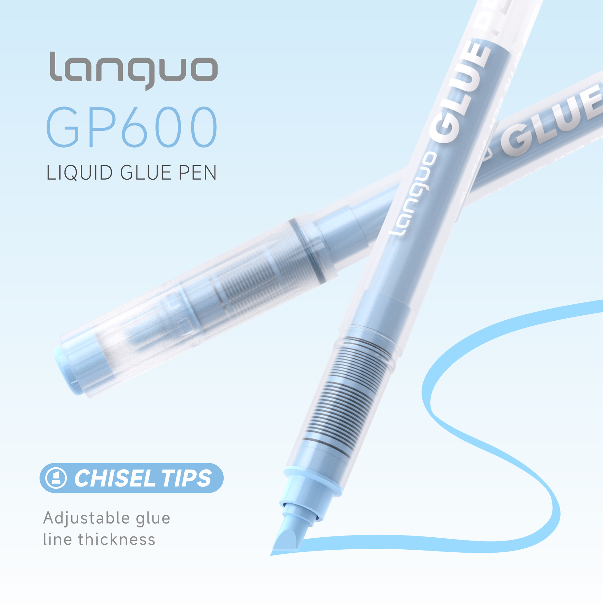 Blue Fruit GP600 direct liquid egg-egg pen, liquid glue pen, student DIY creation notebook pen, high-viscosity dispensing pen details Picture