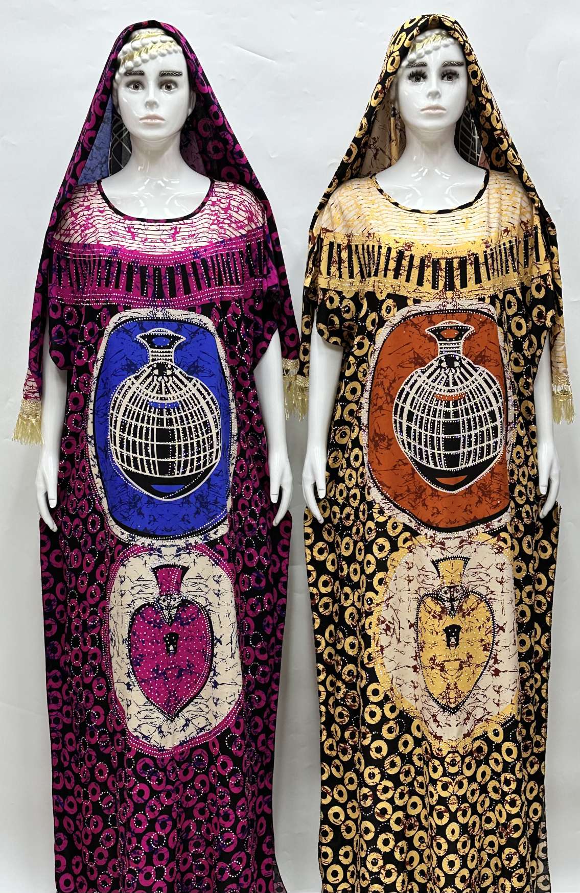 Muslim women's long dress, Arab-style women's ethnic costume, fashionable long robe, elegant style, multiple colors to choose from, Muslim clothing women's long robe details Picture