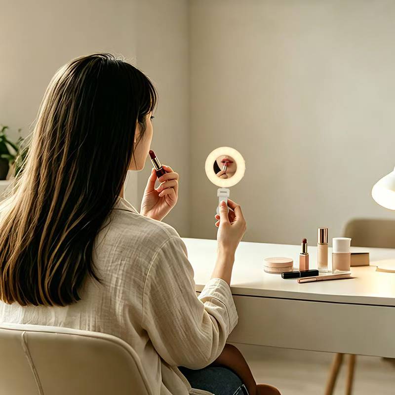 Mobile phone magnetic suction fill light, makeup mirror, portable pocket light, selfie light, live streaming video, photo beauty light, cross-border detail image 7