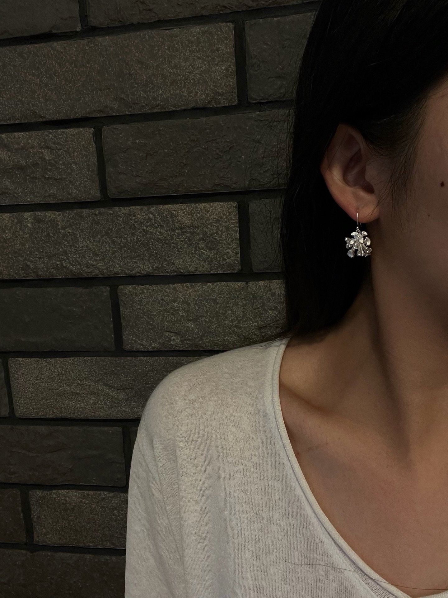 Pendientes S925 plata de ley calado details Picture