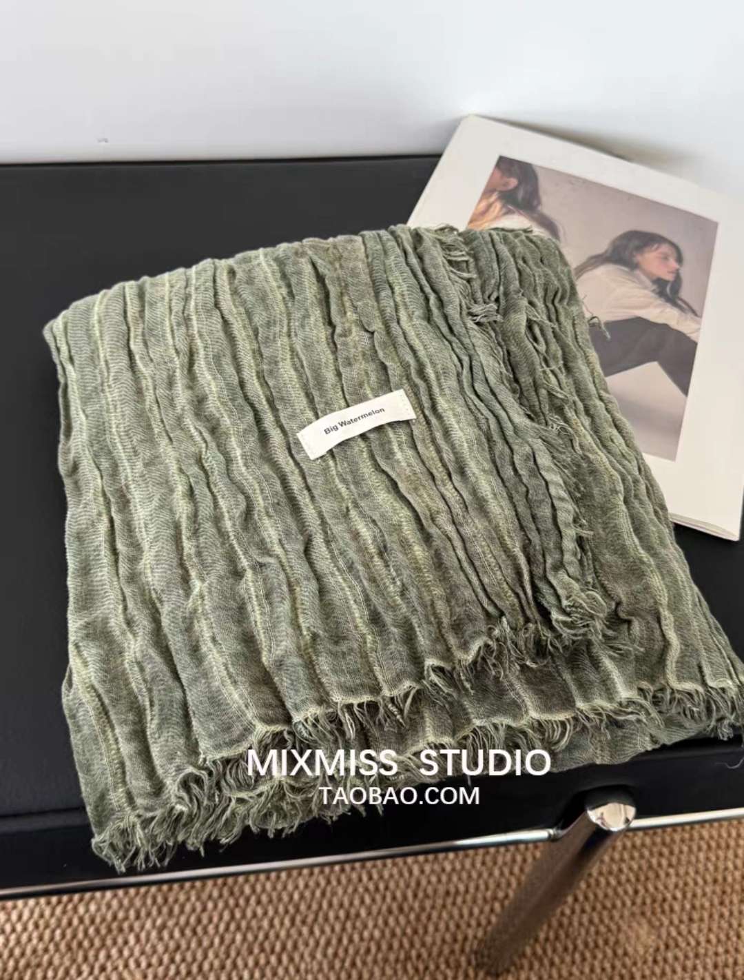 Woolen scarf, Muslim headscarf detail image 5