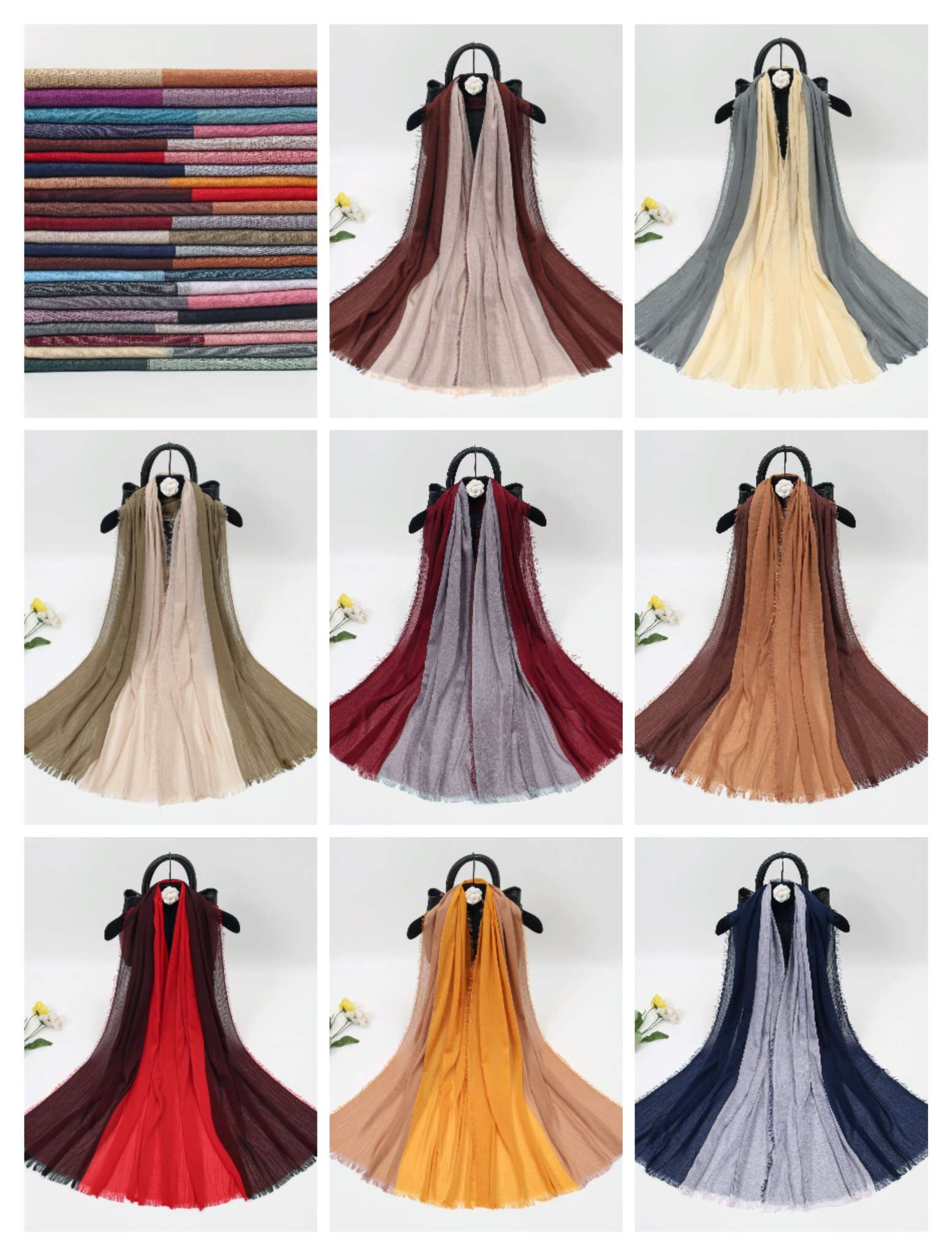 Muslim headscarf, scarf, wool scarf detail image 3