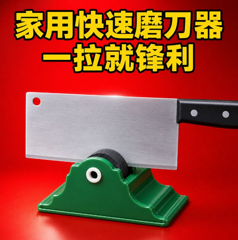 Kitchen round roller whetstone, a small and convenient household kitchen knife and scissors sharpening stone, a manual quick knife sharpening wonder detail image 3