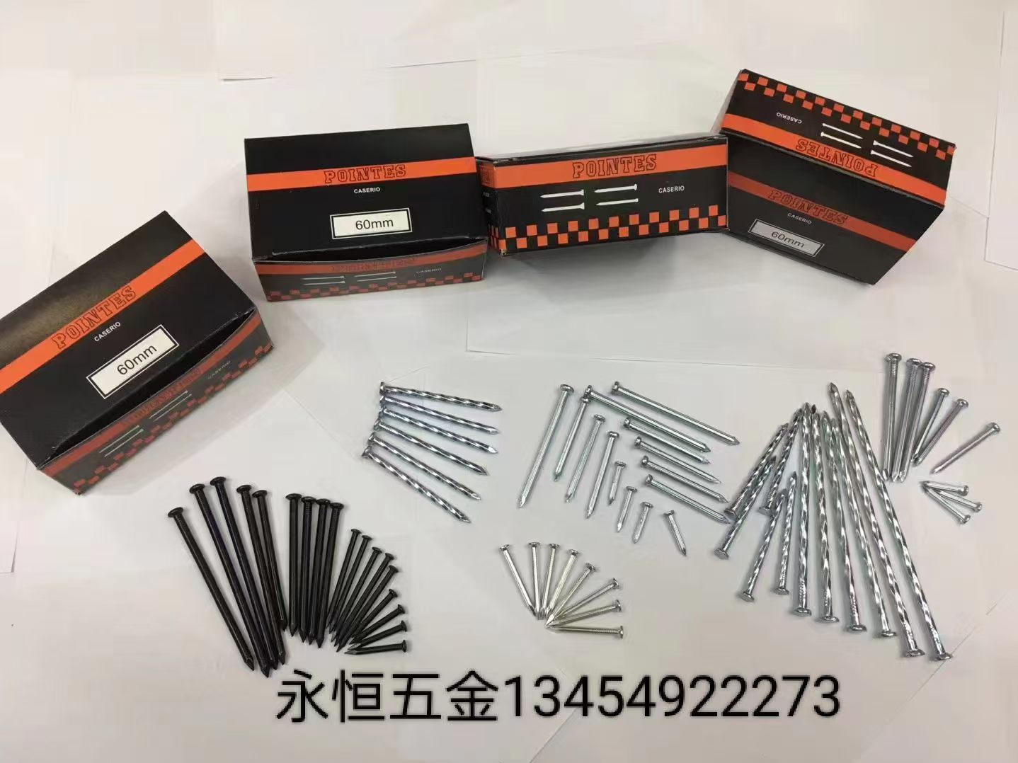 Nails, fixed cement nails, steel nails, threaded cement nails, silver cement nails