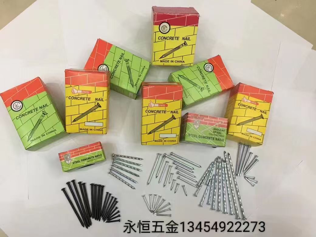 Nails, fixed cement nails, steel nails, threaded cement nails, silver cement nails details Picture