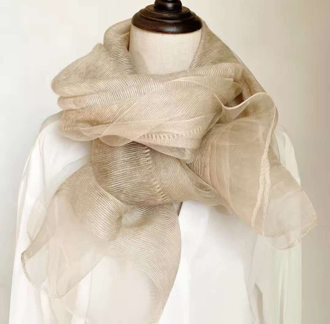 Silk scarves, real silk scarves, real silk scarves, custom-made women's silk scarves detail image 4