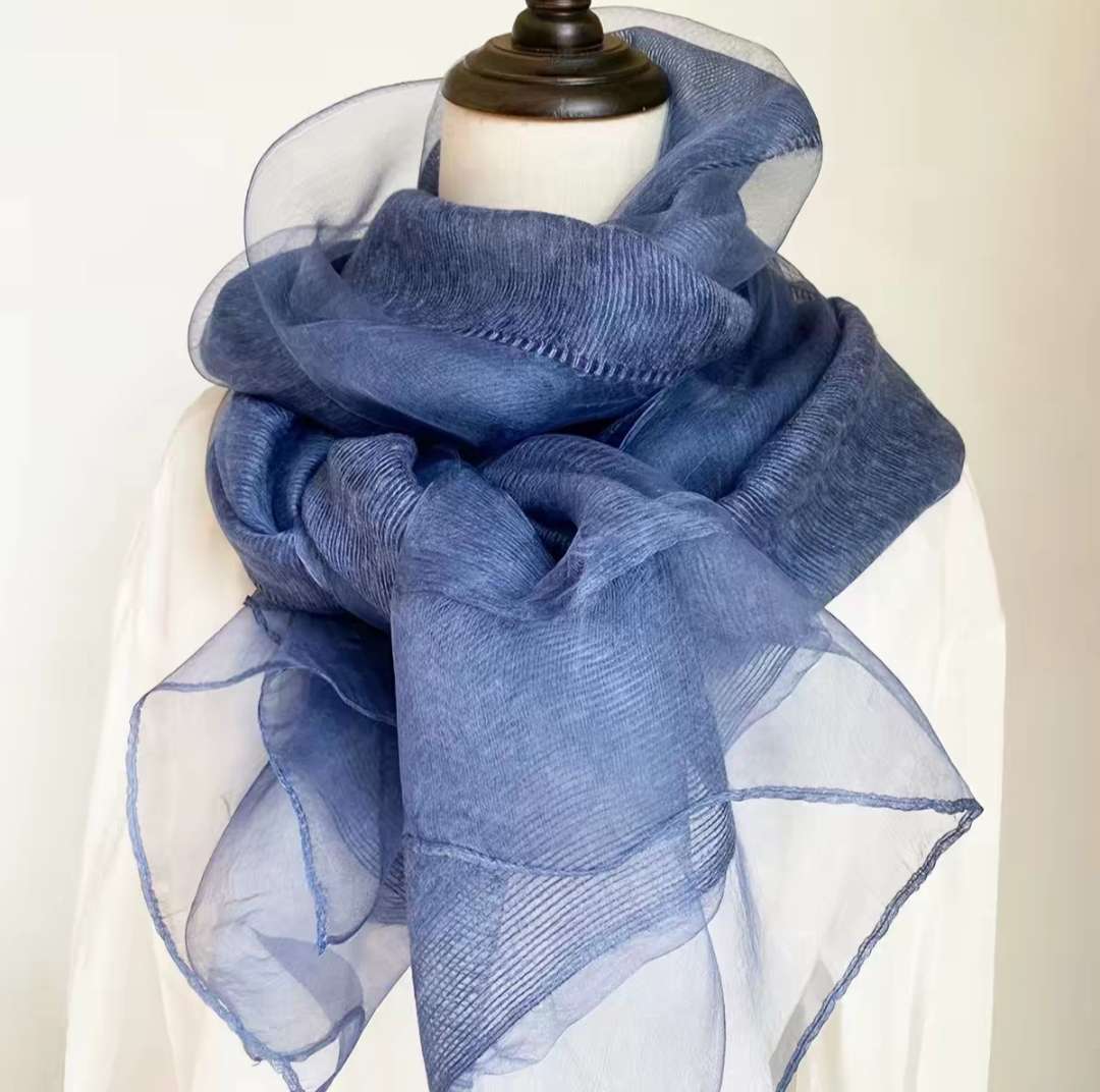 Silk scarves, real silk scarves, real silk scarves, custom-made women's silk scarves detail image 9