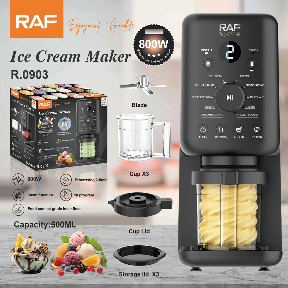 RAF European standard cross-border Ninja ice cream machine, home multi-functional soft ice cream machine, smoothie machine, milkshake machine, yogurt RAF European standard cross-border Ninja ice cream machine, home multi-functional soft ice cream machine, smoothie machine, milkshake machine, yogurt
