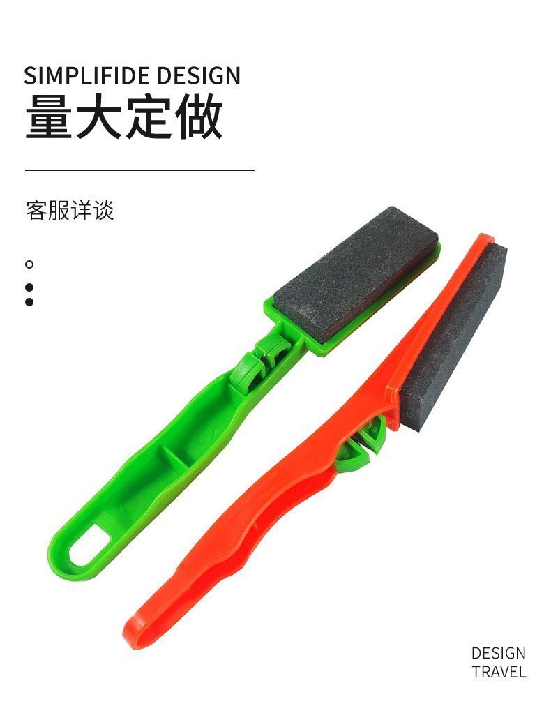 Products at the street stall exhibition and sales fair: Large knife sharpener brushes with cutting edges, knife sharpeners, and whetstones detail image 9