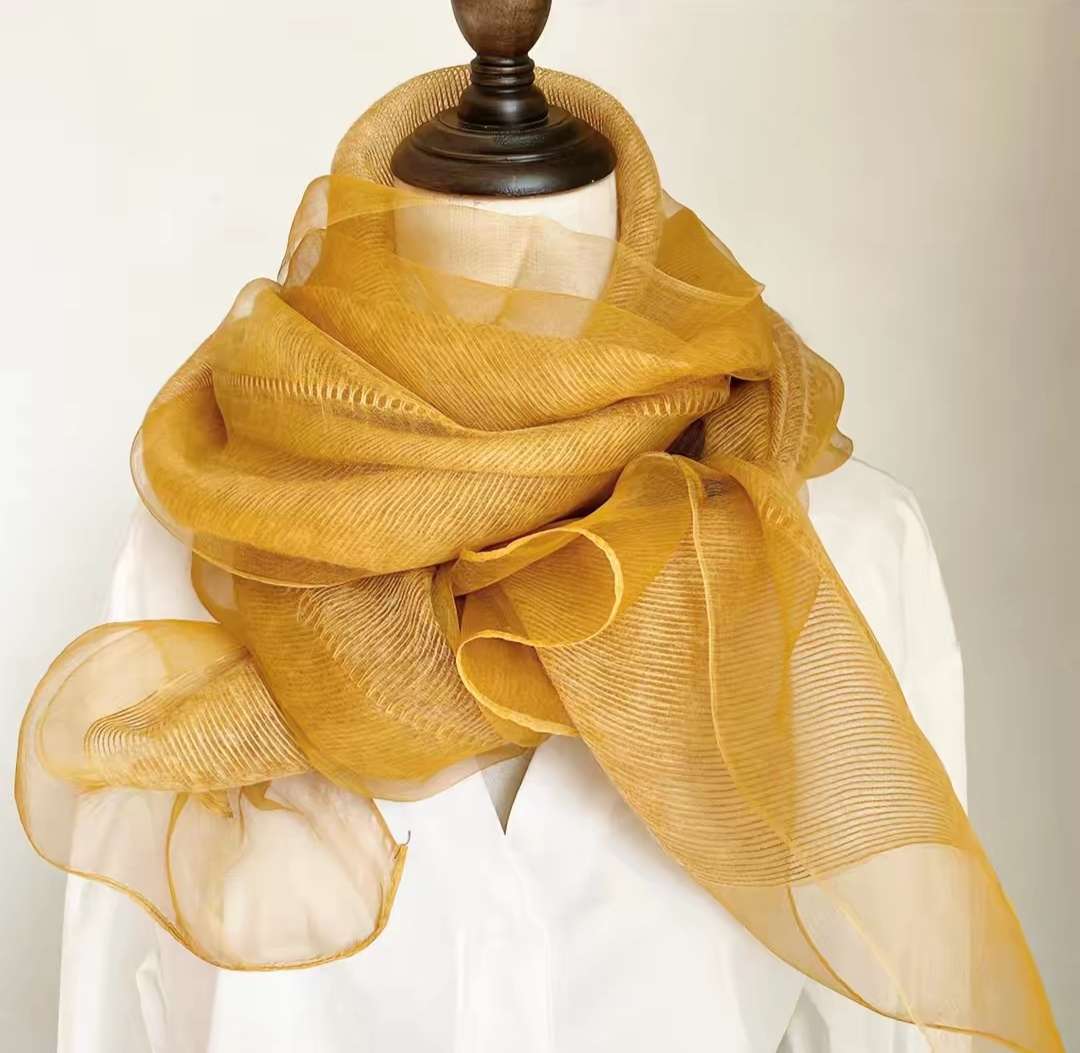 Silk scarves, real silk scarves, real silk scarves, custom-made women's silk scarves detail image 6