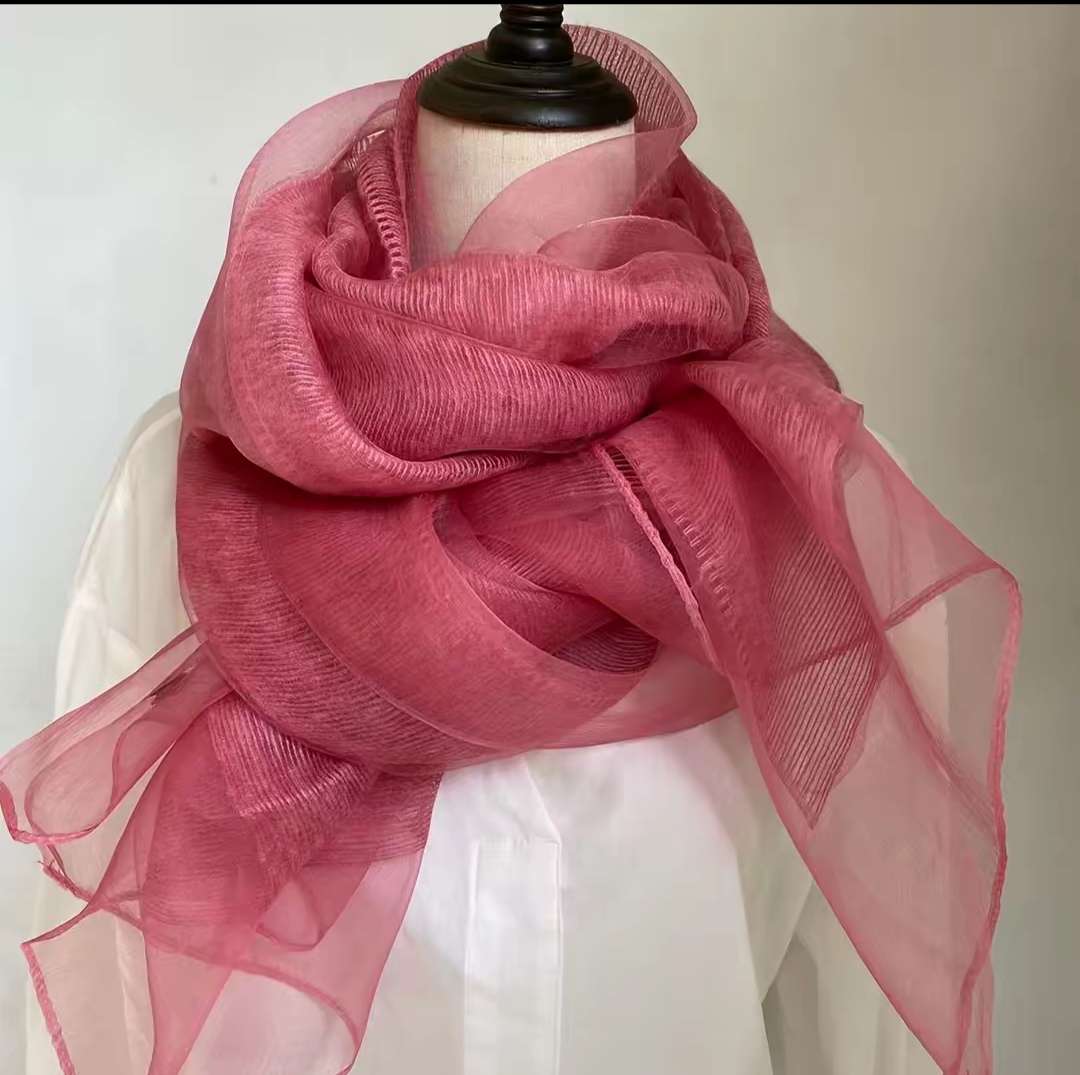 Silk scarves, real silk scarves, real silk scarves, custom-made women's silk scarves detail image 5