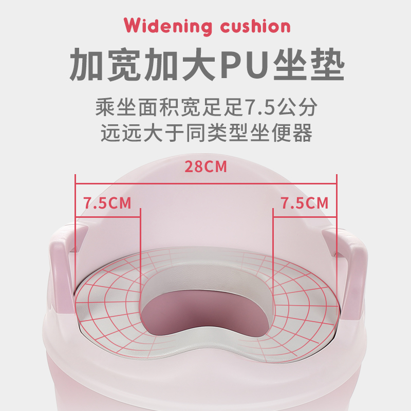 【OSEO】26Q3#807PU pink children's toilet with a seat, designed for little girls. Safe and convenient. Children's toilet seat details Picture