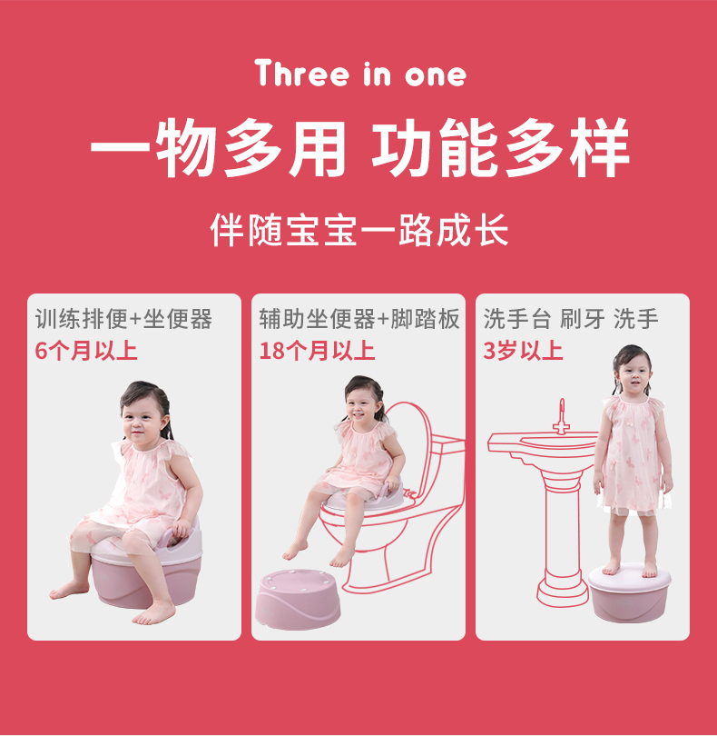 [OSEO] 26Q3#807PU rosa niño inodoro con anillo de asiento adecuado para la niña diseño seguro y conveniente niño niño inodoro anillo de asiento pic 7