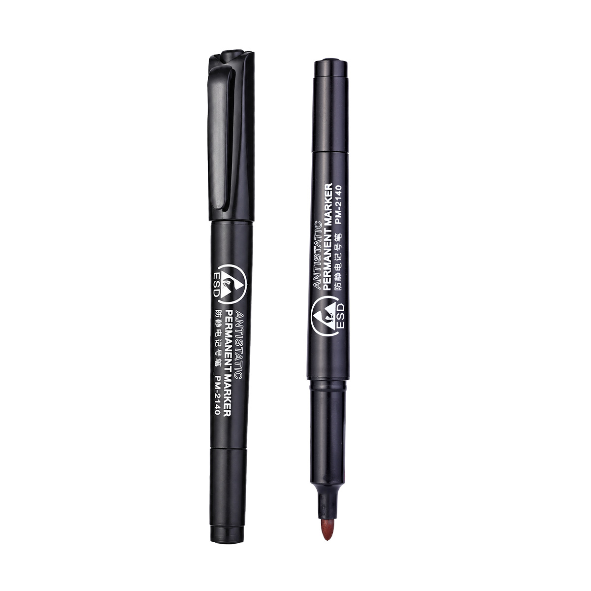 Shield PM-2140 anti-static marker pen features high adhesion and long-lasting marking, specifically designed for electrostatically sensitive areas. It is an oil-based marker pen Item Picture