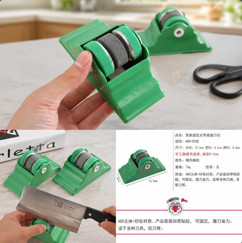 Kitchen round roller whetstone, a small and convenient household kitchen knife and scissors sharpening stone, a manual quick knife sharpening wonder detail image 6