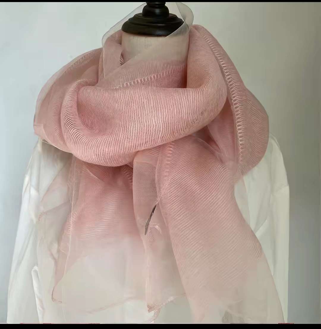 Silk scarves, real silk scarves, real silk scarves, custom-made women's silk scarves detail image 2