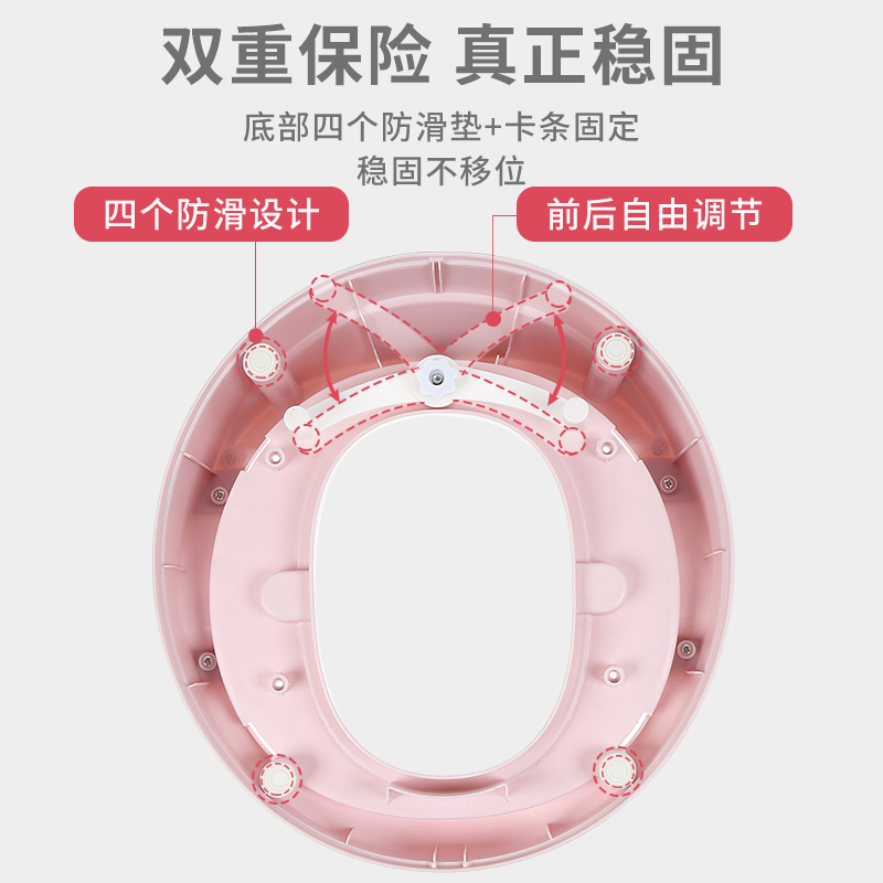 【OSEO】26Q3#807PU pink children's toilet with a seat, designed for little girls. Safe and convenient. Children's toilet seat Application Scenario