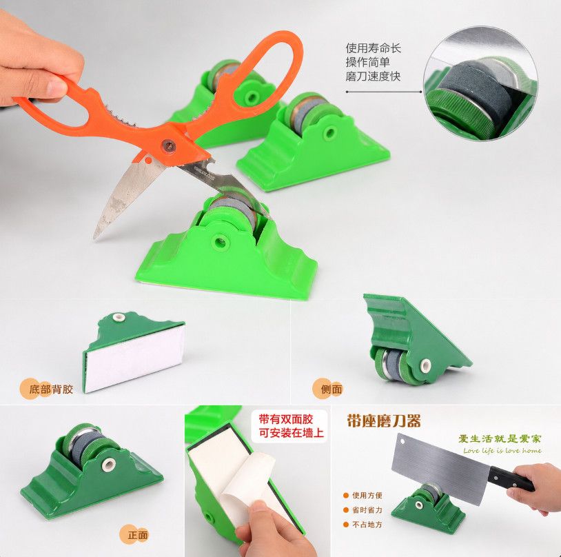 Kitchen round roller whetstone, a small and convenient household kitchen knife and scissors sharpening stone, a manual quick knife sharpening wonder detail image 10